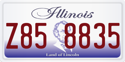 IL license plate Z858835