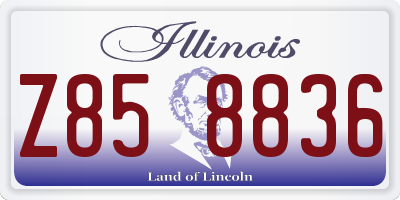 IL license plate Z858836
