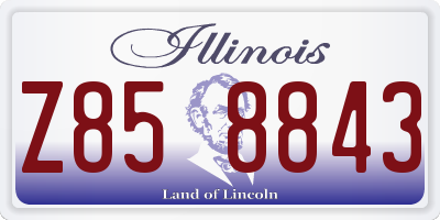 IL license plate Z858843