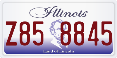 IL license plate Z858845