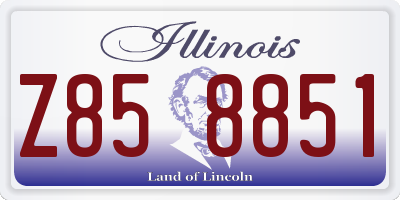 IL license plate Z858851