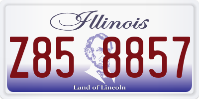 IL license plate Z858857