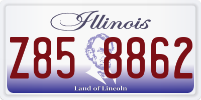 IL license plate Z858862