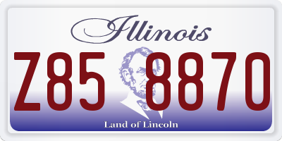 IL license plate Z858870
