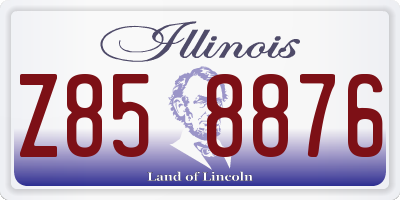 IL license plate Z858876