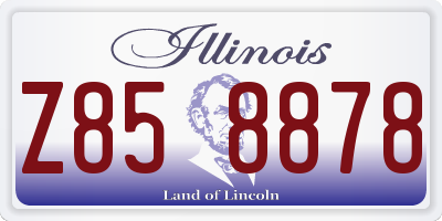 IL license plate Z858878