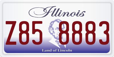 IL license plate Z858883