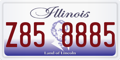 IL license plate Z858885