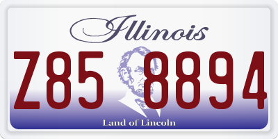 IL license plate Z858894