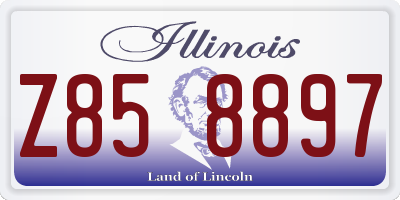 IL license plate Z858897