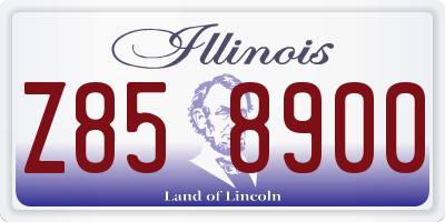 IL license plate Z858900