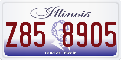 IL license plate Z858905