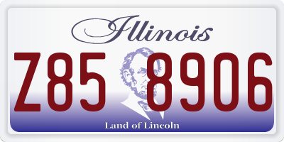 IL license plate Z858906