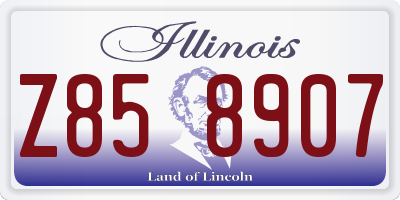 IL license plate Z858907