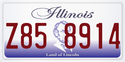 IL license plate Z858914
