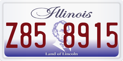 IL license plate Z858915
