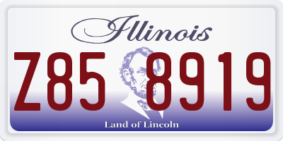 IL license plate Z858919