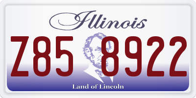 IL license plate Z858922