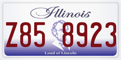 IL license plate Z858923