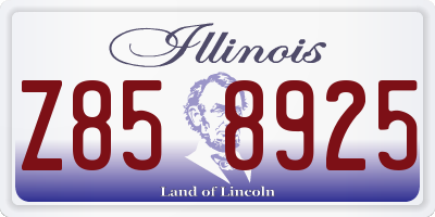 IL license plate Z858925
