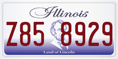 IL license plate Z858929