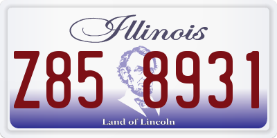 IL license plate Z858931