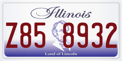 IL license plate Z858932