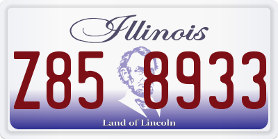 IL license plate Z858933