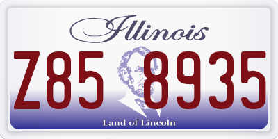 IL license plate Z858935