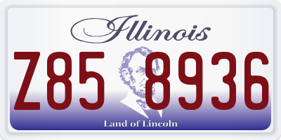 IL license plate Z858936