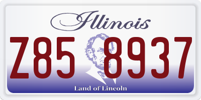 IL license plate Z858937