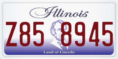 IL license plate Z858945