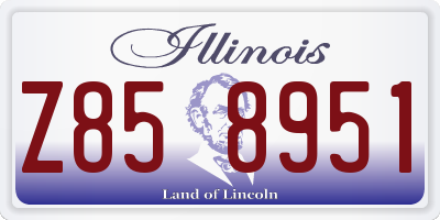 IL license plate Z858951