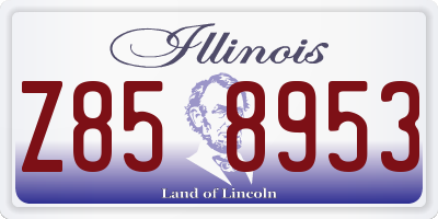 IL license plate Z858953