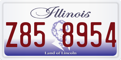 IL license plate Z858954