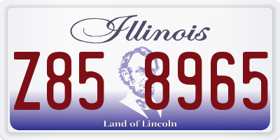 IL license plate Z858965