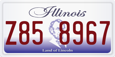 IL license plate Z858967