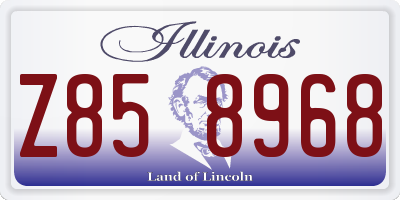 IL license plate Z858968