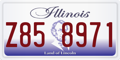 IL license plate Z858971