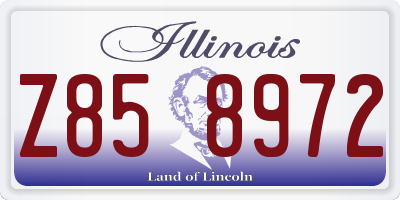 IL license plate Z858972