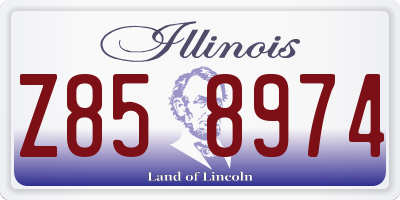 IL license plate Z858974