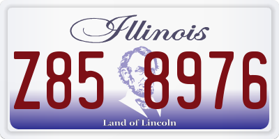IL license plate Z858976