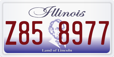 IL license plate Z858977