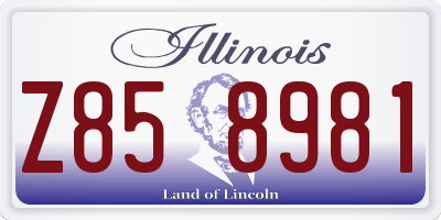 IL license plate Z858981