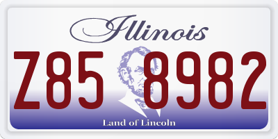 IL license plate Z858982