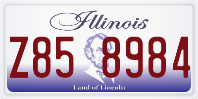 IL license plate Z858984