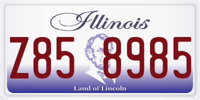 IL license plate Z858985