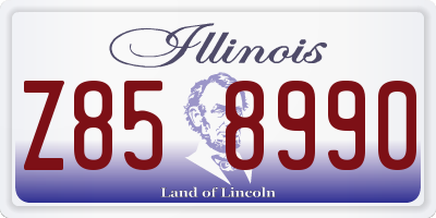 IL license plate Z858990