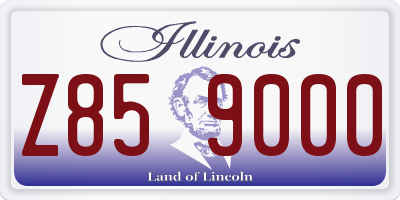 IL license plate Z859000