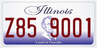 IL license plate Z859001